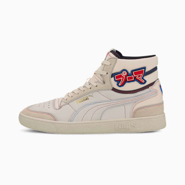 Ralph Sampson Mid Japanorama Sneakers, Whisper White-Puma Black-High Risk Red, extralarge