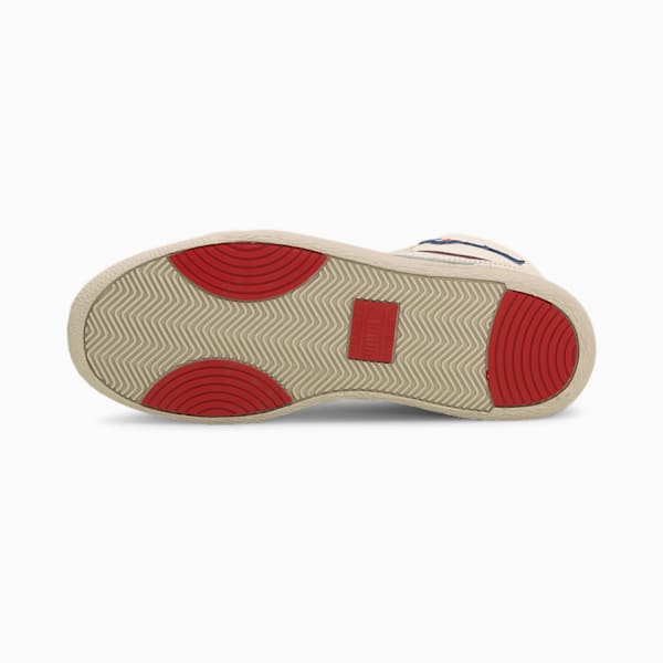Ralph Sampson Mid Japanorama Trainers, Whisper White-Puma Black-High Risk Red, extralarge