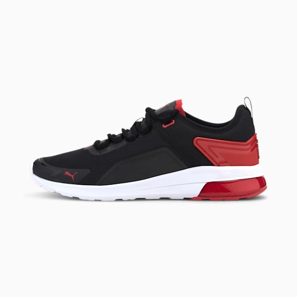 Electron Street Era Unisex Sneakers, Puma Black-High Risk Red-Puma White, extralarge-IND