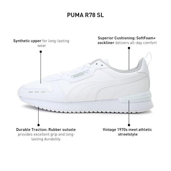 R78 Unisex Sneakers, Puma White-Puma White, extralarge-IND