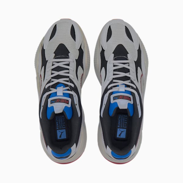 RS-X³ Grids Sneakers, Gray Violet-Metallic Silver, extralarge