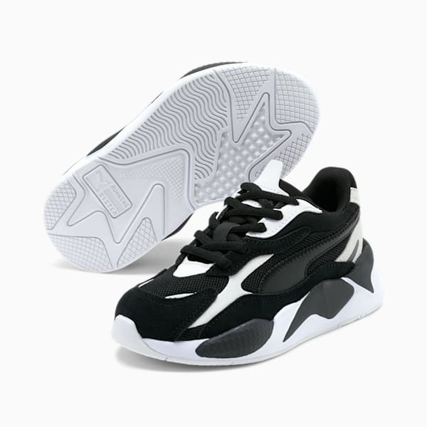 RS-X³ Super Little Kids' Sneakers, Puma White-Puma Black-Puma Black, extralarge