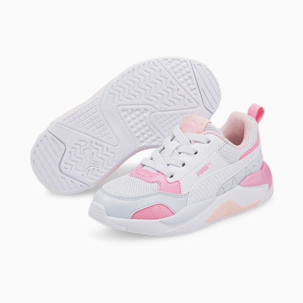 Tenis X-Ray 2 Square para Niños, Arctic Ice-Puma White-Chalk Pink-PRISM PINK, extralarge