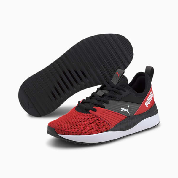 Pacer Next FFWD Kids' Sneakers JR, High Risk Red-Puma Black-Puma White, extralarge