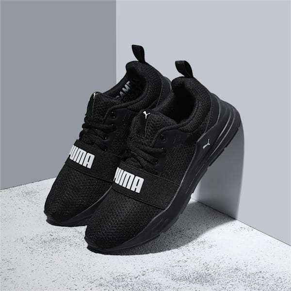 Wired Run IMEVA Kid's Shoes, Puma Black-Puma White, extralarge-IND