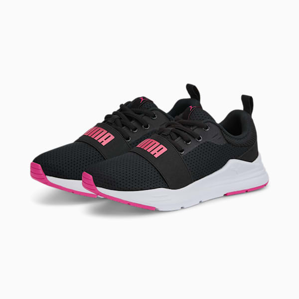 Wired Run Big Kids' Sneakers, Puma Black-Sunset Pink, extralarge