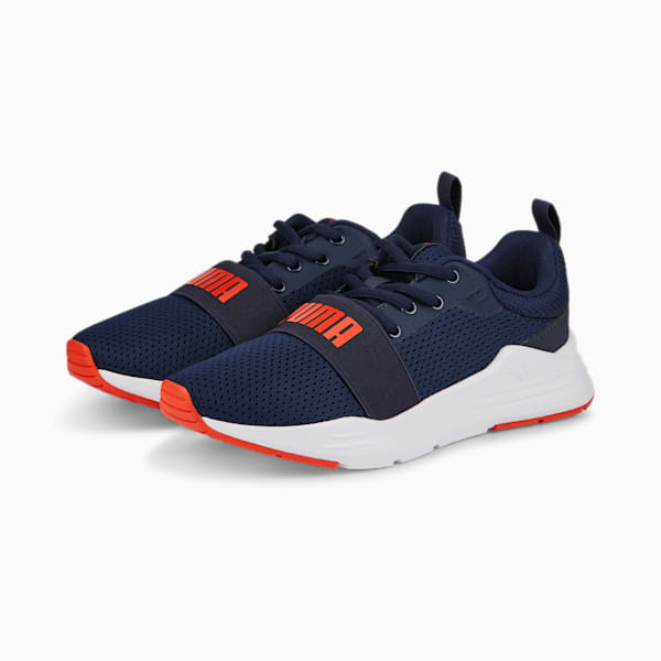 Wired Run IMEVA Kid's Shoes, Peacoat-Puma Red, extralarge-IND