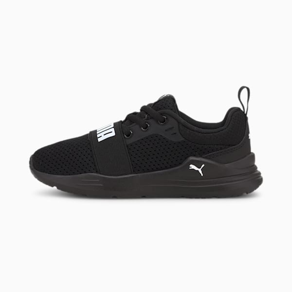 Wired Run Kids' Shoes, Puma Black-Puma White, extralarge-IND