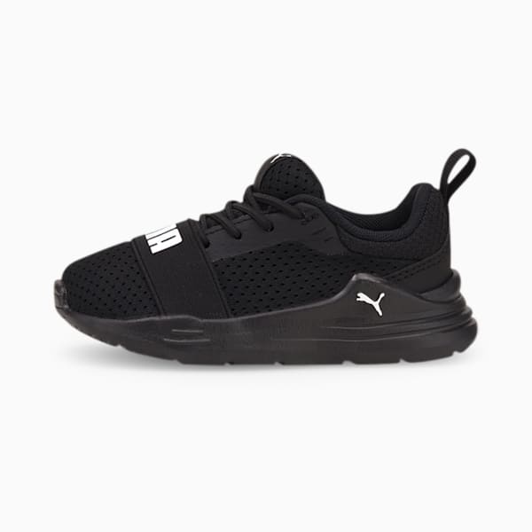 Wired Run Babies' Trainers, Puma Black-Puma White, extralarge-GBR