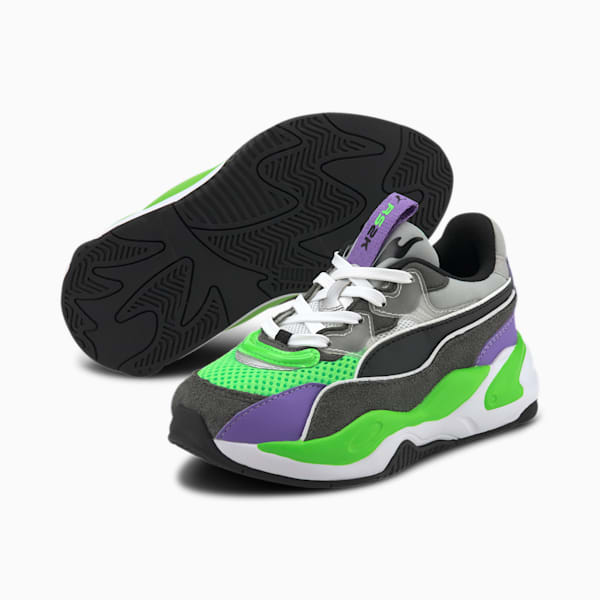 RS-2K Internet Exploring Little Kids' Shoes, Dark Shadow-Fluo Green, extralarge
