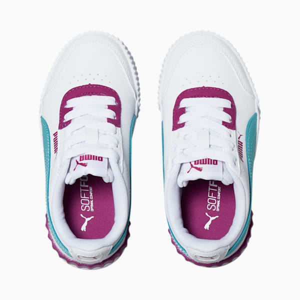 Carina Lift Little Kids' Sneakers, Puma White-Porcelain-Festival Fuchsia, extralarge