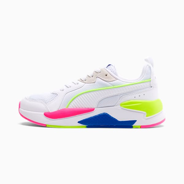 X-RAY Women's Sneakers, White-White-Blue-Yellow-Pink, extralarge