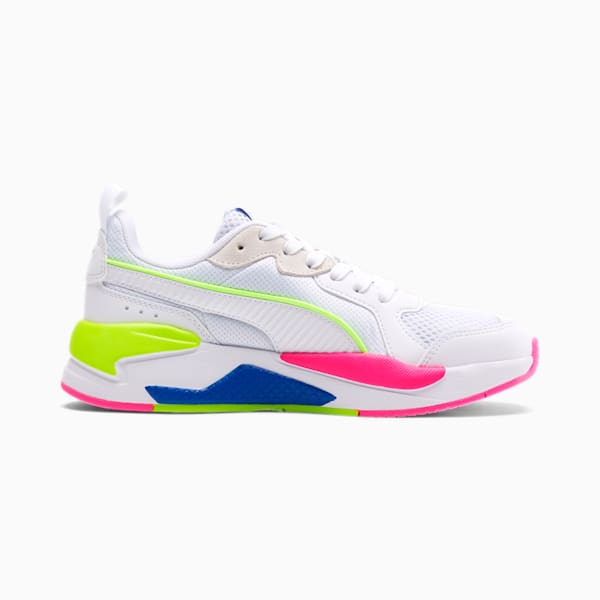 X-RAY Women's Sneakers, White-White-Blue-Yellow-Pink, extralarge