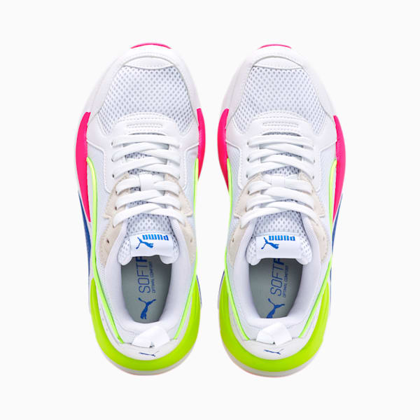 X-RAY Women's Sneakers, White-White-Blue-Yellow-Pink, extralarge