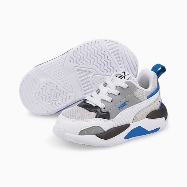 X-Ray 2 Square Babies' Trainers, Quarry-Puma White-Glacier Gray-Gray Violet-Puma Black, extralarge-GBR