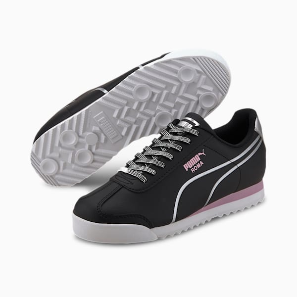 Roma Shine Sneakers JR, Puma Black-Puma Silver, extralarge