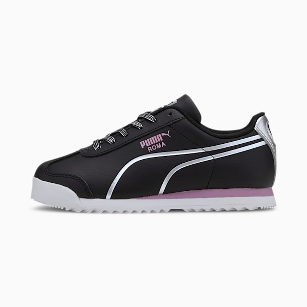 Roma Shine Little Kids' Shoes, Puma Black-Puma Silver, extralarge