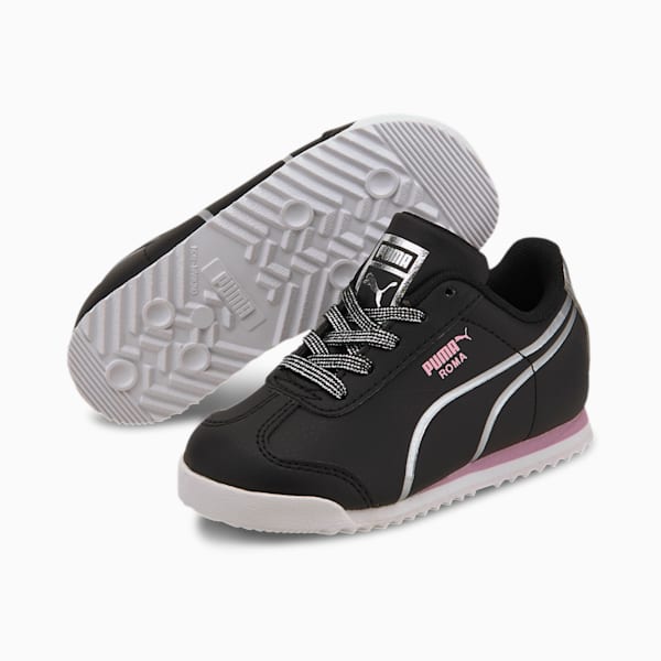 Roma Shine Toddler Shoes, Puma Black-Puma Silver, extralarge