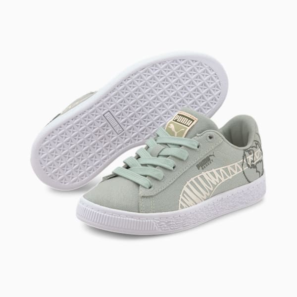 Time4Change Basket Canvas Winter Little Kids' Shoes, Aqua Gray-Thyme, extralarge