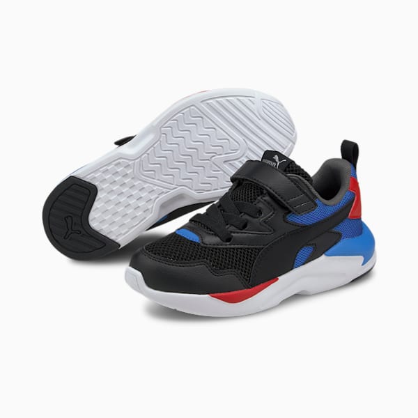 X-Ray Lite IMEVA Kids' Shoes, Puma Black-Puma Black-Nebulas Blue-Urban Red-Puma Silver, extralarge-IND