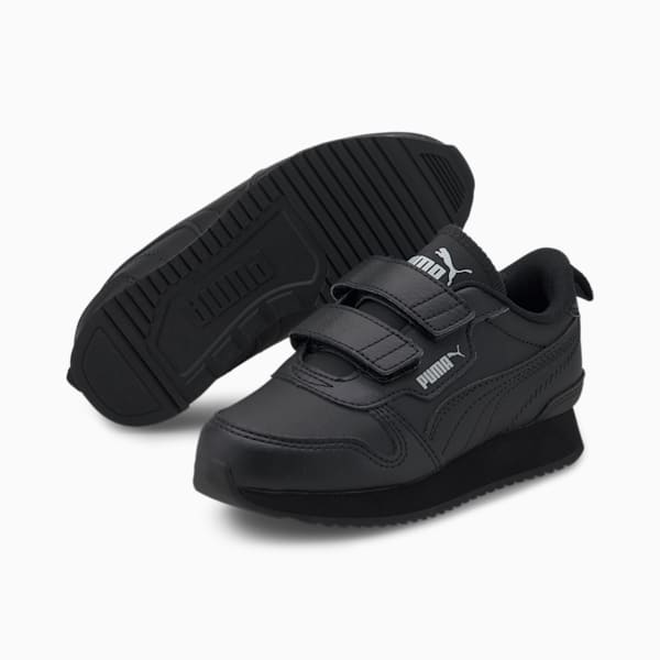 PUMA R78 Little Kids' Shoes, Puma Black-Puma Black-Gray Violet, extralarge