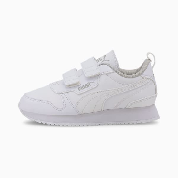 PUMA R78 Little Kids' Shoes, Puma White-Puma White-Gray Violet, extralarge