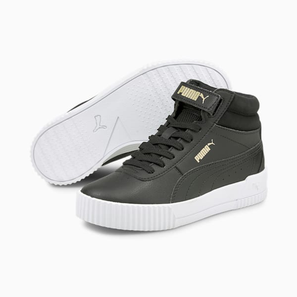 Carina Mid Youth Trainers, Puma Black-Puma Black-Puma Team Gold, extralarge-GBR