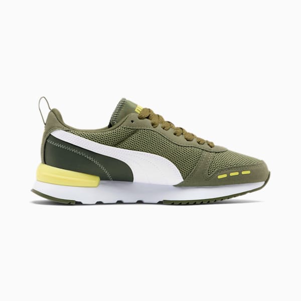 PUMA R78 Women's Sneakers, Deep Lichen Green-Puma White-Sunny Lime, extralarge