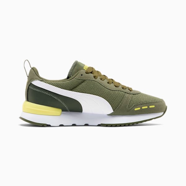 PUMA R78 Women's Sneakers, Green-White-Sunny Lime, extralarge