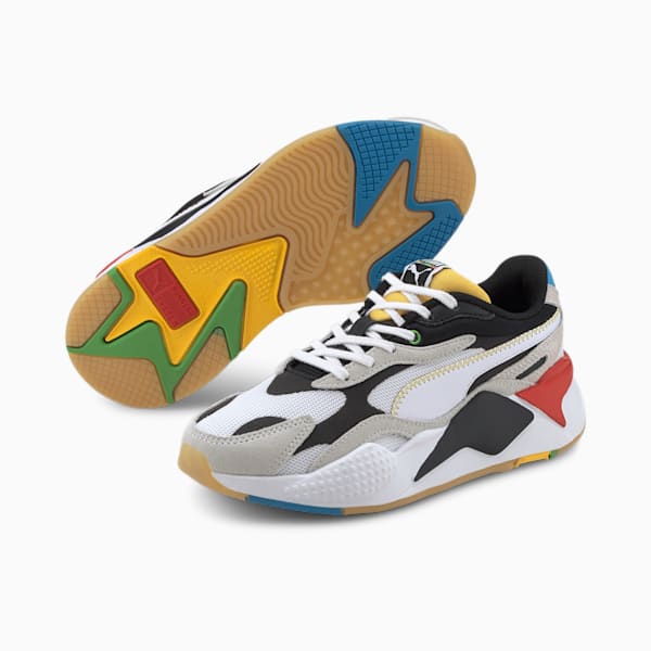 RS-X³ WH Kids' Sneakers JR, Puma White-Puma Black, extralarge