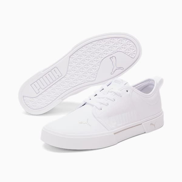 El Rey II Perforated Slip-On Shoes, Puma White-Gray Violet, extralarge