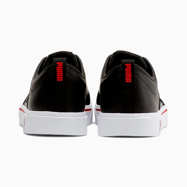 El Rey II Perforated Slip-On Shoes, Puma Black-High Risk Red, extralarge