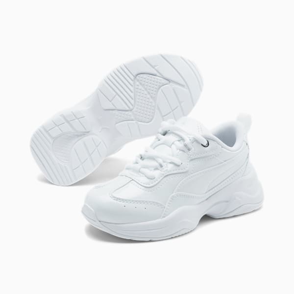 Cilia P Core Little Kids' Shoes, Puma White-Puma White-Gray Violet, extralarge
