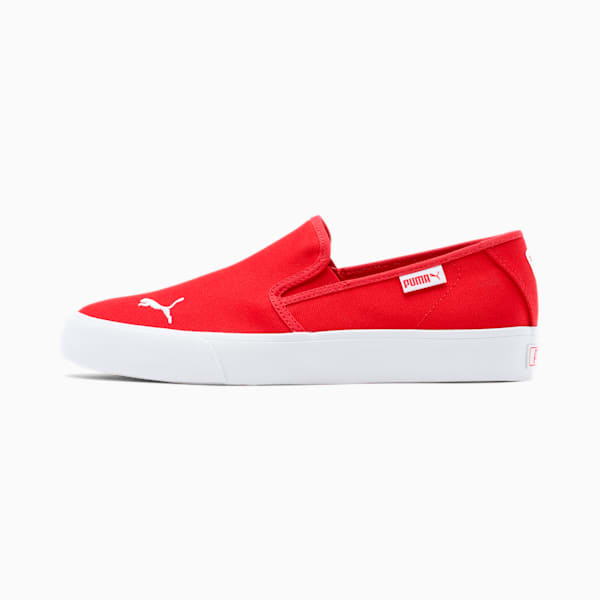 Bari Women's Slip-On Shoes, High Risk Red-Puma White, extralarge