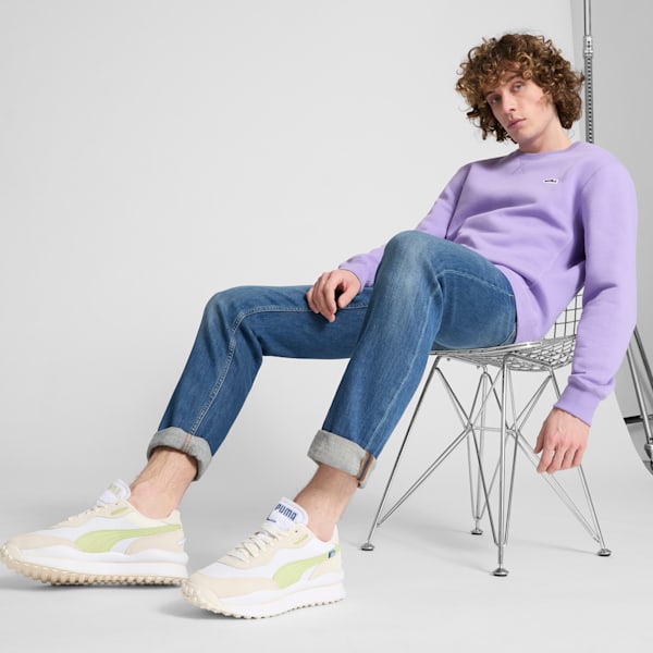 Style Rider Play On SD Trainers, PUMA White-Blue Horizon-Pistachio Green, extralarge
