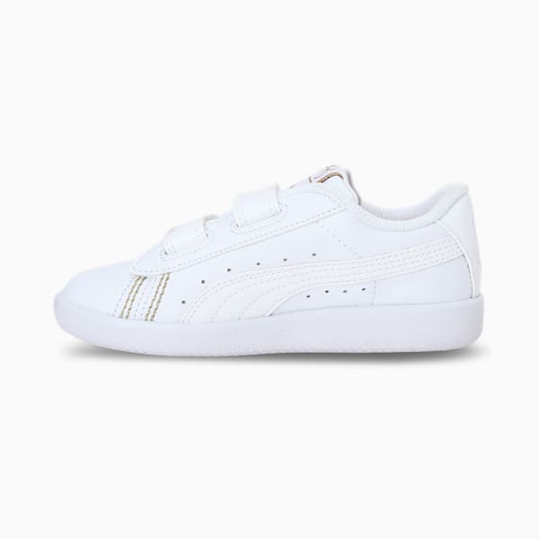 Basket Classic one8 Kid's Sneakers, Puma White-Puma Team Gold, extralarge-IND