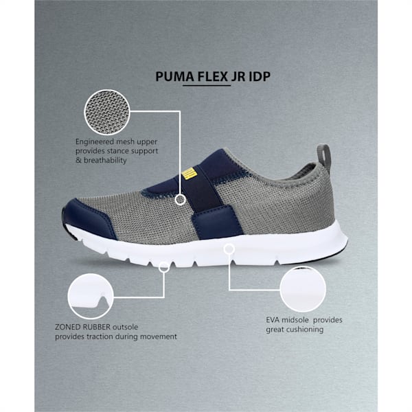 Flex Youth Sneakers, Peacoat-Super Lemon