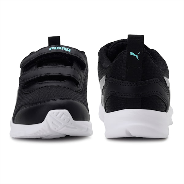 Racer Kid's Sneaker, Puma Black-ARUBA BLUE-Silver, extralarge-IND