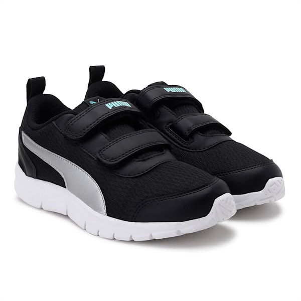 Racer Kid's Sneaker, Puma Black-ARUBA BLUE-Silver, extralarge-IND