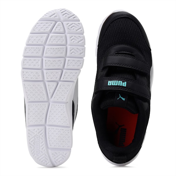 Racer Kid's Sneaker, Puma Black-ARUBA BLUE-Silver, extralarge-IND