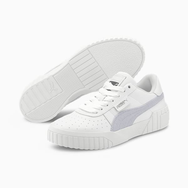 Cali Corduroy Women's Sneakers, Puma White-Purple Heather, extralarge