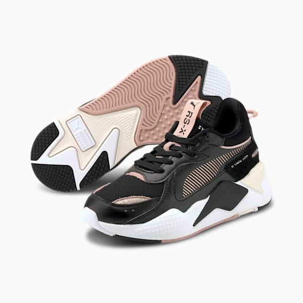 RS-X Mono Metal Women's Sneakers, Puma Black-Rose Gold, extralarge
