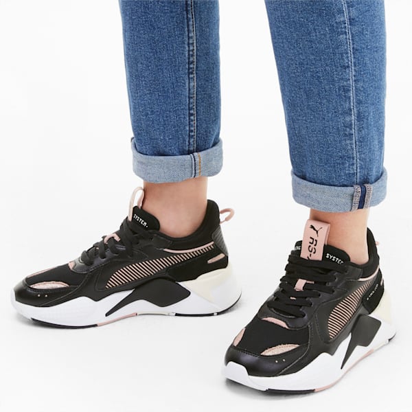 RS-X Mono Metal Women's Sneakers, Puma Black-Rose Gold, extralarge