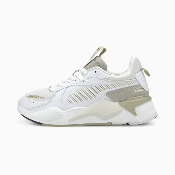 RS-X Mono Metal Women's Trainers, Puma White-Puma Team Gold, extralarge