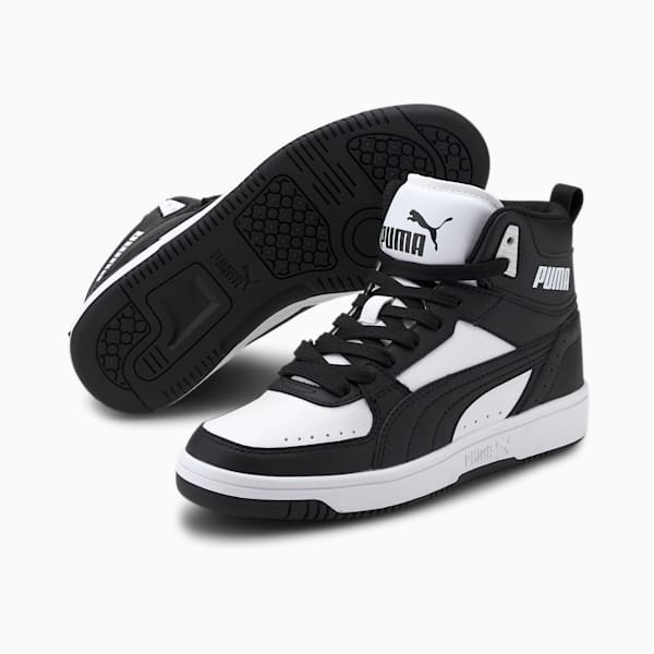 Black and white puma sneakers on sale