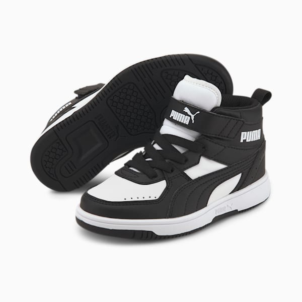 PUMA Rebound Joy Little Kids' Shoes, Puma Black-Puma Black-Puma White, extralarge