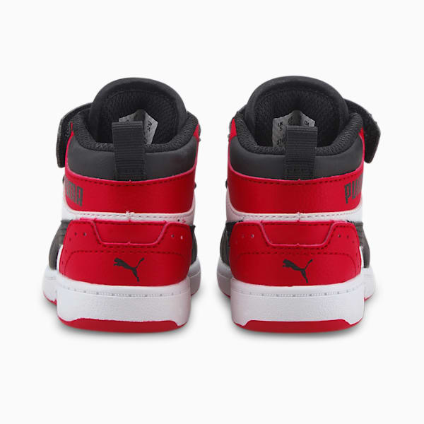 PUMA Rebound Joy Toddler Shoes, White-Black-High Risk Red, extralarge