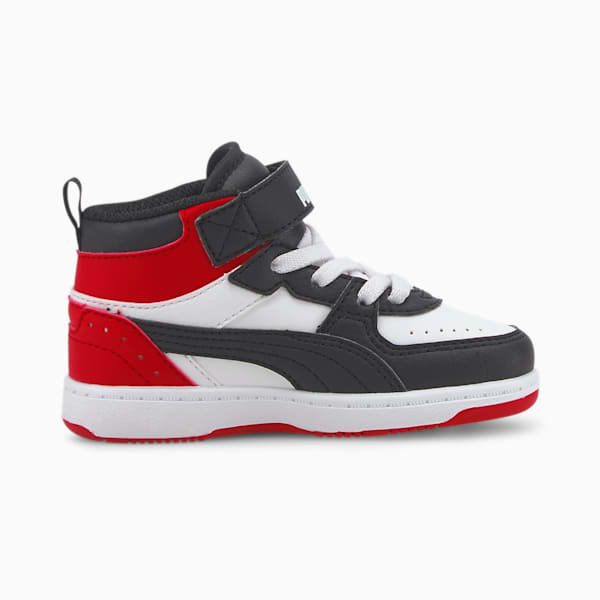 PUMA Rebound Joy Toddler Shoes, Puma White-Puma Black-High Risk Red, extralarge