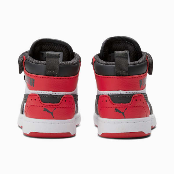 PUMA Rebound Joy Toddler Shoes, Puma White-Asphalt-High Risk Red