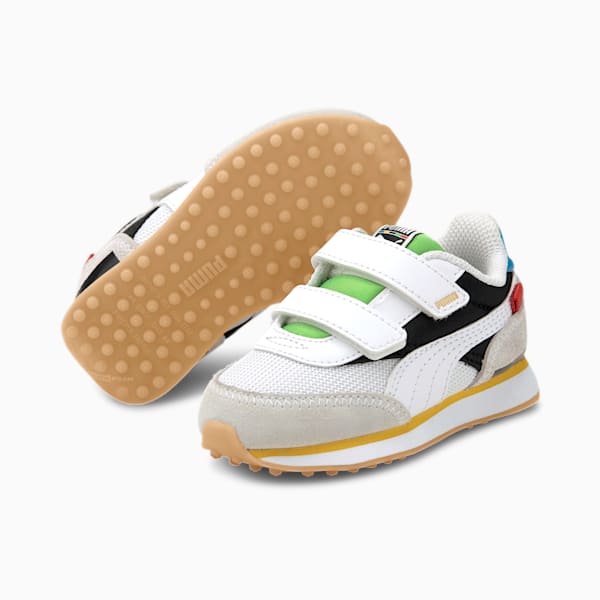 Future Rider WH Toddler Shoes, Puma White-Puma Black, extralarge